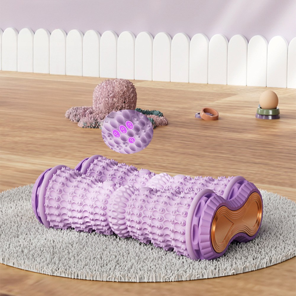 유니케이 발바닥 지압 풋롤러 마사지 종아리 안마기 17.4cm, 더블롤러 퍼플, 1개 10,800원