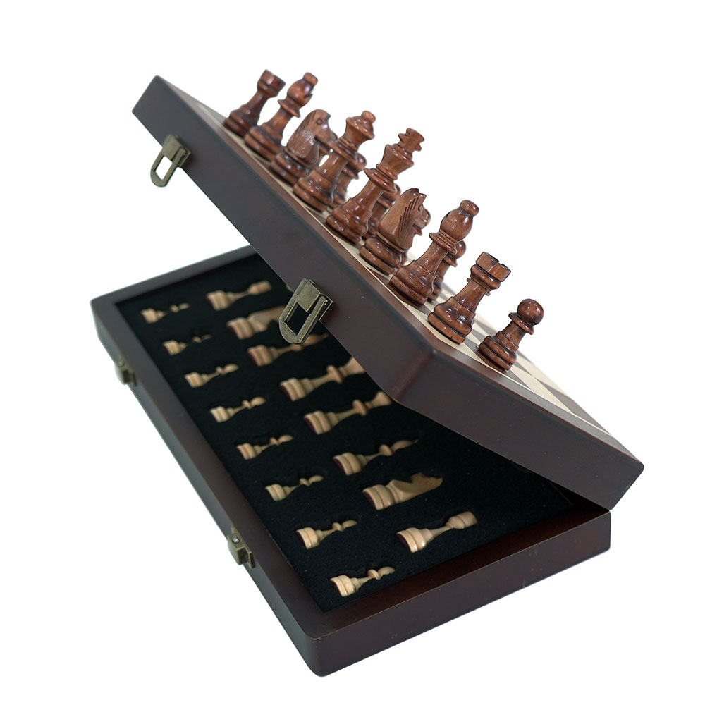 데이닷 고급 소나무 자석 원목 체스 휴대용 수공예 상판조립 (설명서, 퀸2개), 1개 47,800원