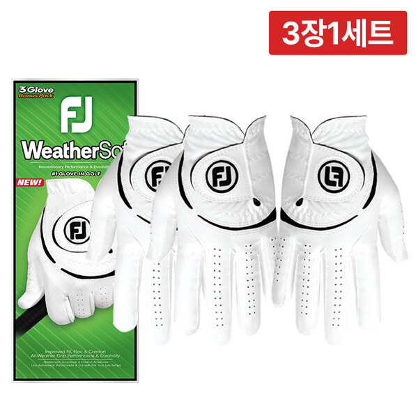 풋조이 3장1세트/ NEW 웨더소프 레볼루션 볼마커 골프장갑 남자 장갑 746811 65,040원