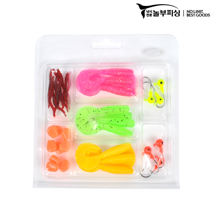 루어낚시 웜세트 채비세트 그럽웜 지그헤드 민물용, 단품, 1개 4,100원
