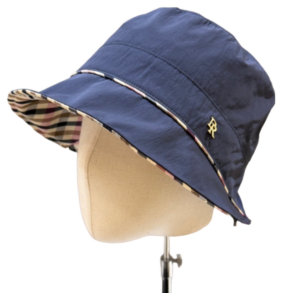 드에르 체크배색파이프 와이어챙 코튼 버킷햇 벙거지 봄 여름 중년모자 2color 35,000원