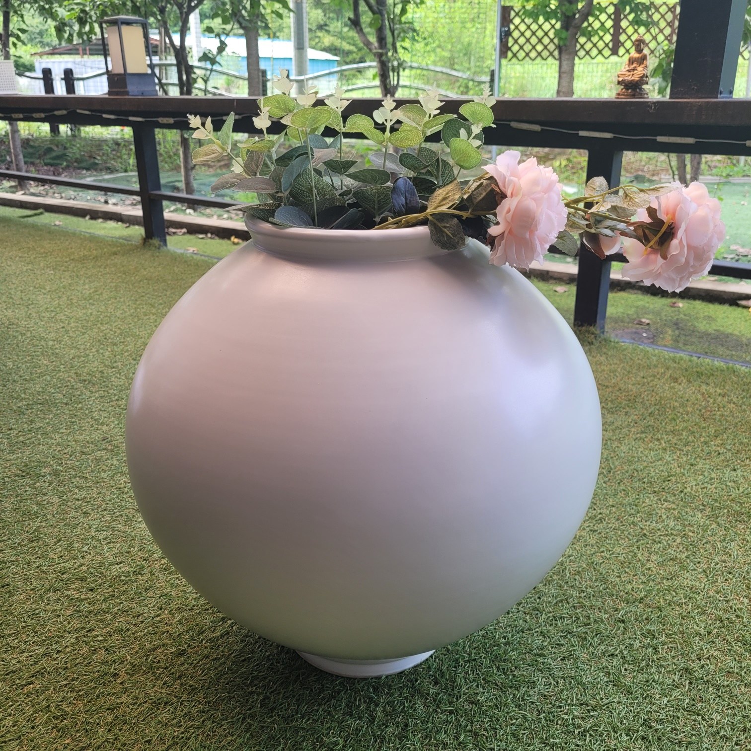 달항아리 백자 현관 거실 풍수지리 오브제 돌상 복단지 박수재 작가 23cm 55,000원