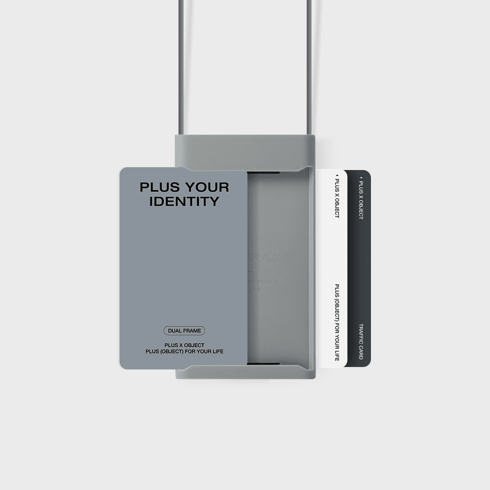 듀얼프레임 2.0 목걸이형 프리미엄 사원증 케이스 양면 카드홀더 케이스 명함수납, 05. 미드그레이ALL, 1개 18,900원