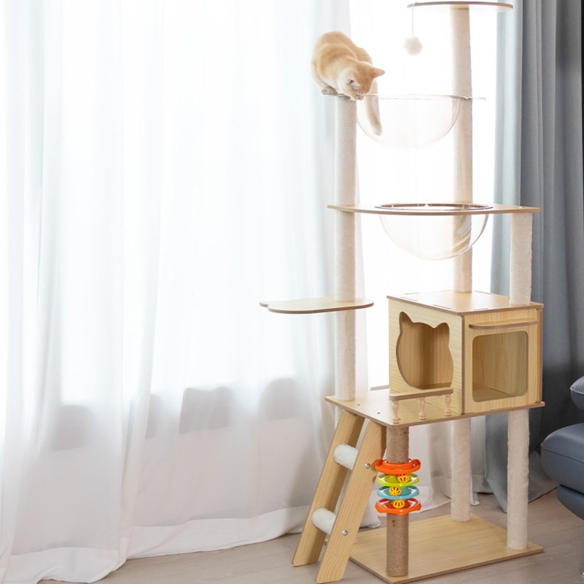 [메리샵] 캣타워유해물질이없는자연친화적고양이놀이터, 1개, 우드 56,700원