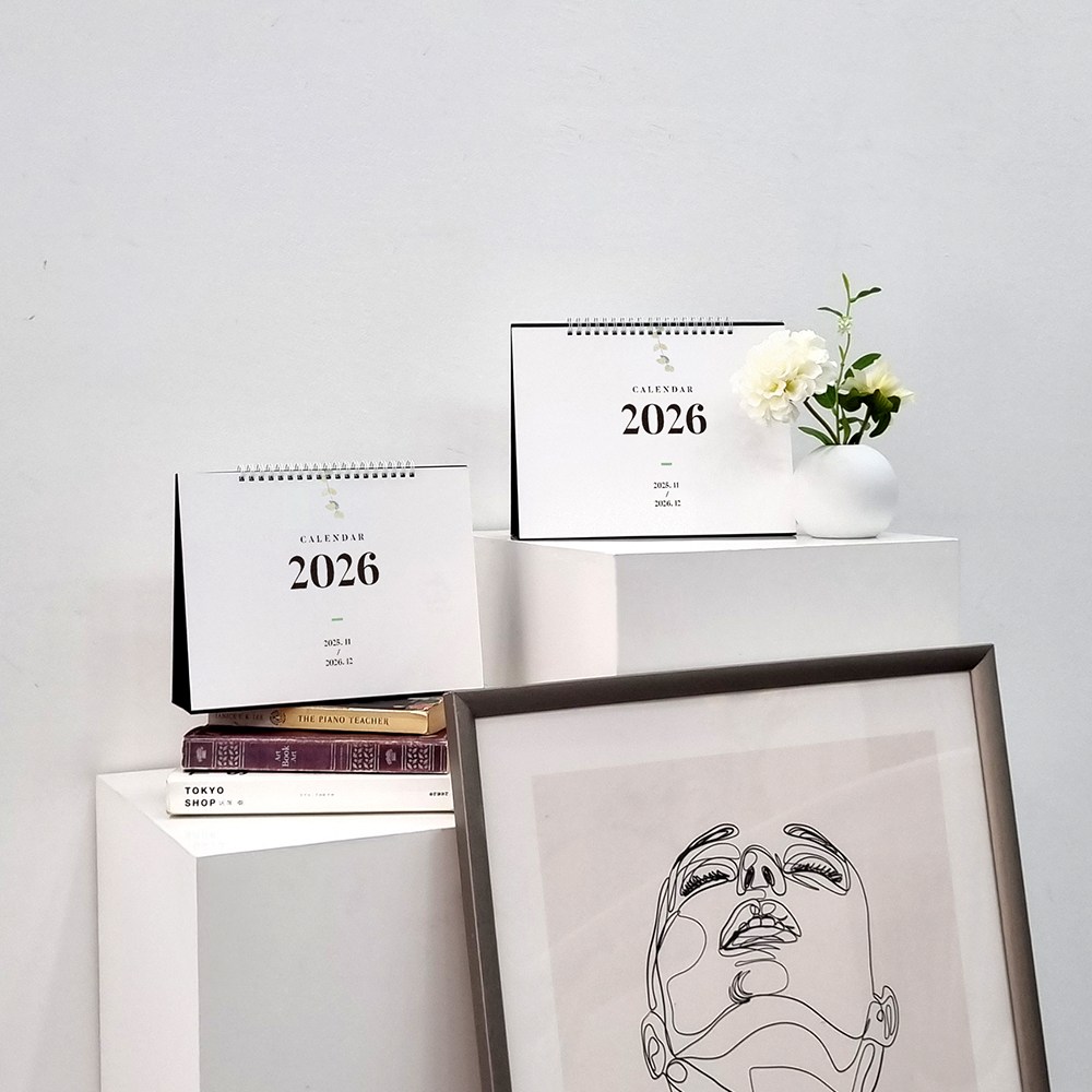 보아스넷 2026 2027 감성 탁상 달력 책상용 미니 대형 업무 스케줄러 디자인 캘린더, 2개, 감성탁상달력+라지(297x210),달달해(2026년) 16,990원