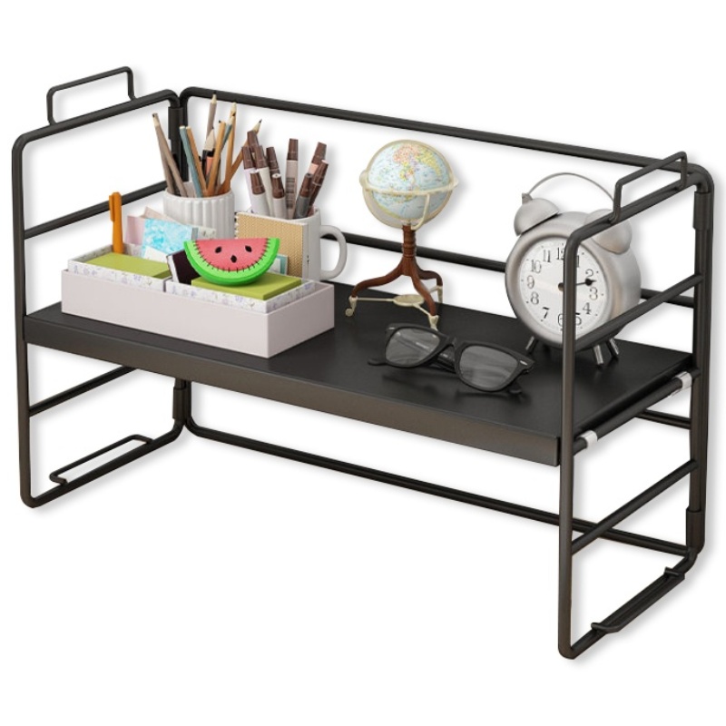 디모어 높이조절 책상정리 미니 공간 선반, 블랙, 1단 12,900원