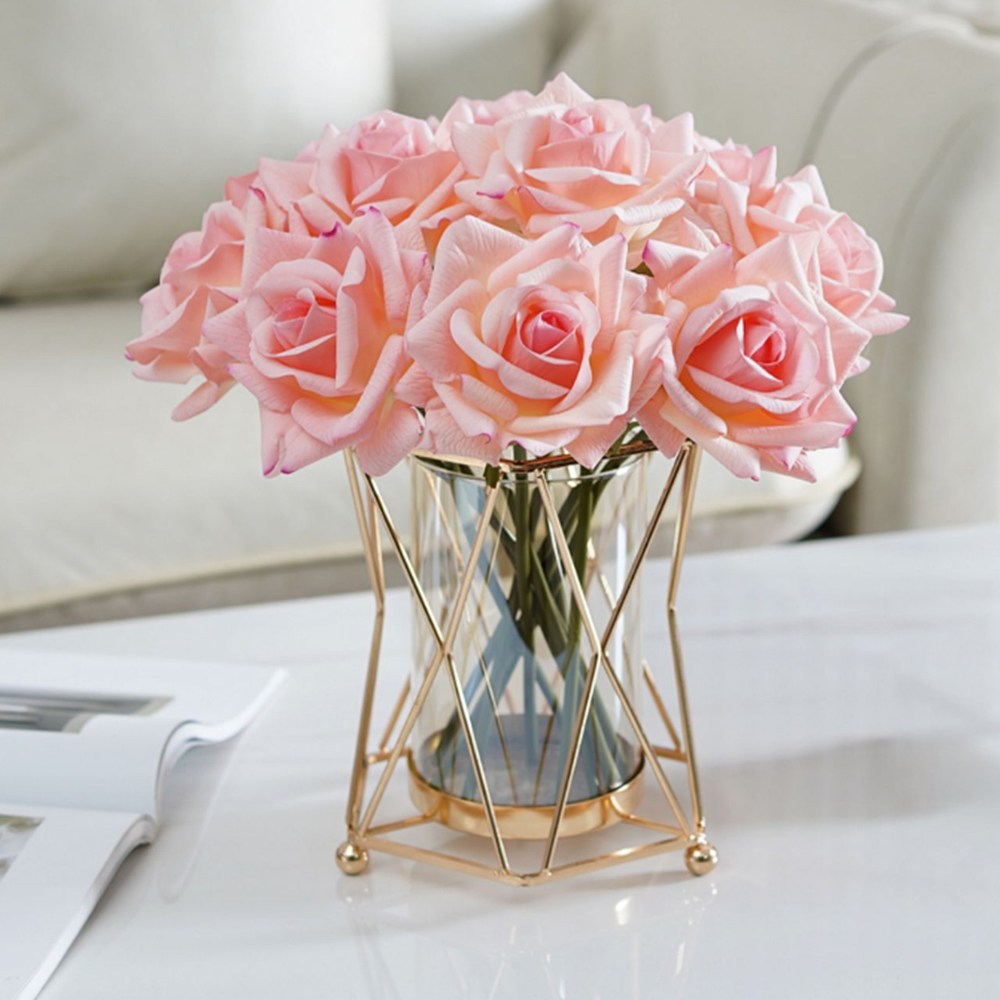 VITALO 아크스 골드 프레임화병 북유럽 인테리어꽃병 철제 유리 데코 화병, 골드(GOLD) 14,800원