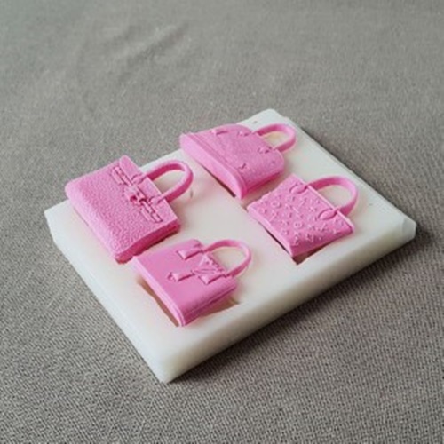 수제몰드 - 데코 가방 4구 M92 , 실리콘몰드 석고데코 10,000원