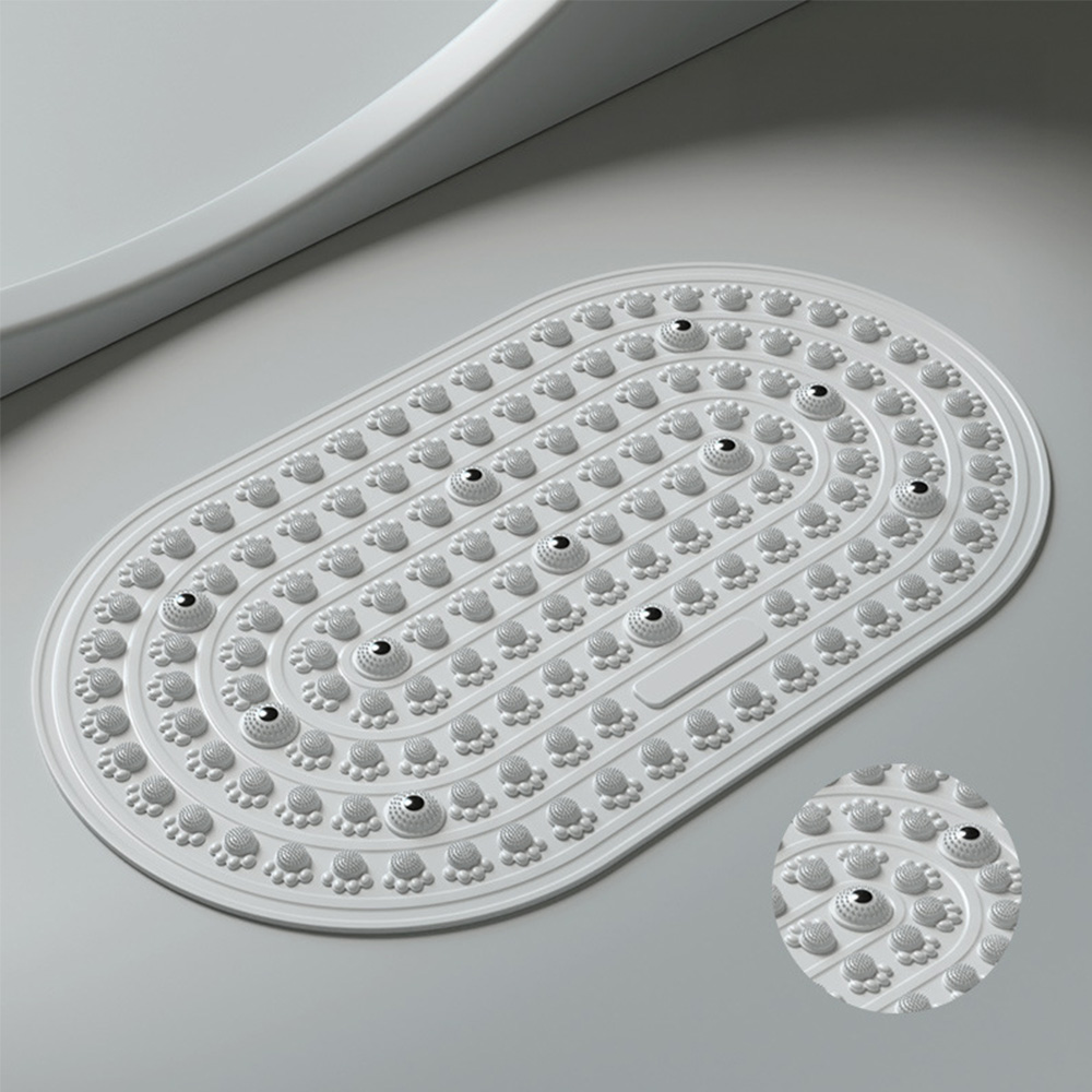 유니케이 말랑말랑 발바닥 지압매트 욕실 미끄럼방지 주방 대형, 말랑지압판 그레이, 1개 12,800원