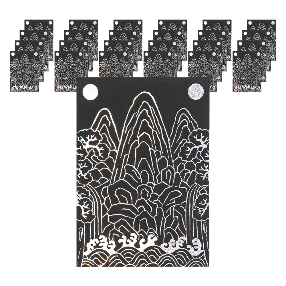 민화샵 스크래치 페이퍼 자개 만들기 세트 일월오봉도 S240036A, 혼합색상, 25세트 19,750원