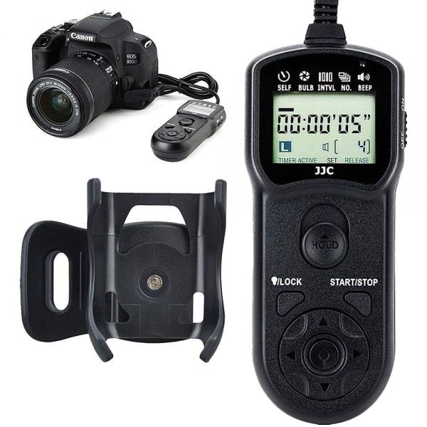 JJC 인터벌로미터 타이머 원격 셔터 릴리즈 캐논 EOS R1 R3 R5C R5 C 6D 7D 마크 II 5D IV III 5Ds 5DsR 1DX 1Ds 1D 1DC 50D 4 71,000원