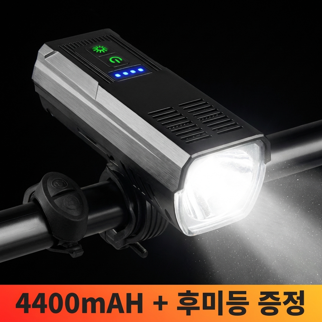 솔라빔 자전거라이트 태양광 충전식 LED 후미등 전자벨 세트 31,210원