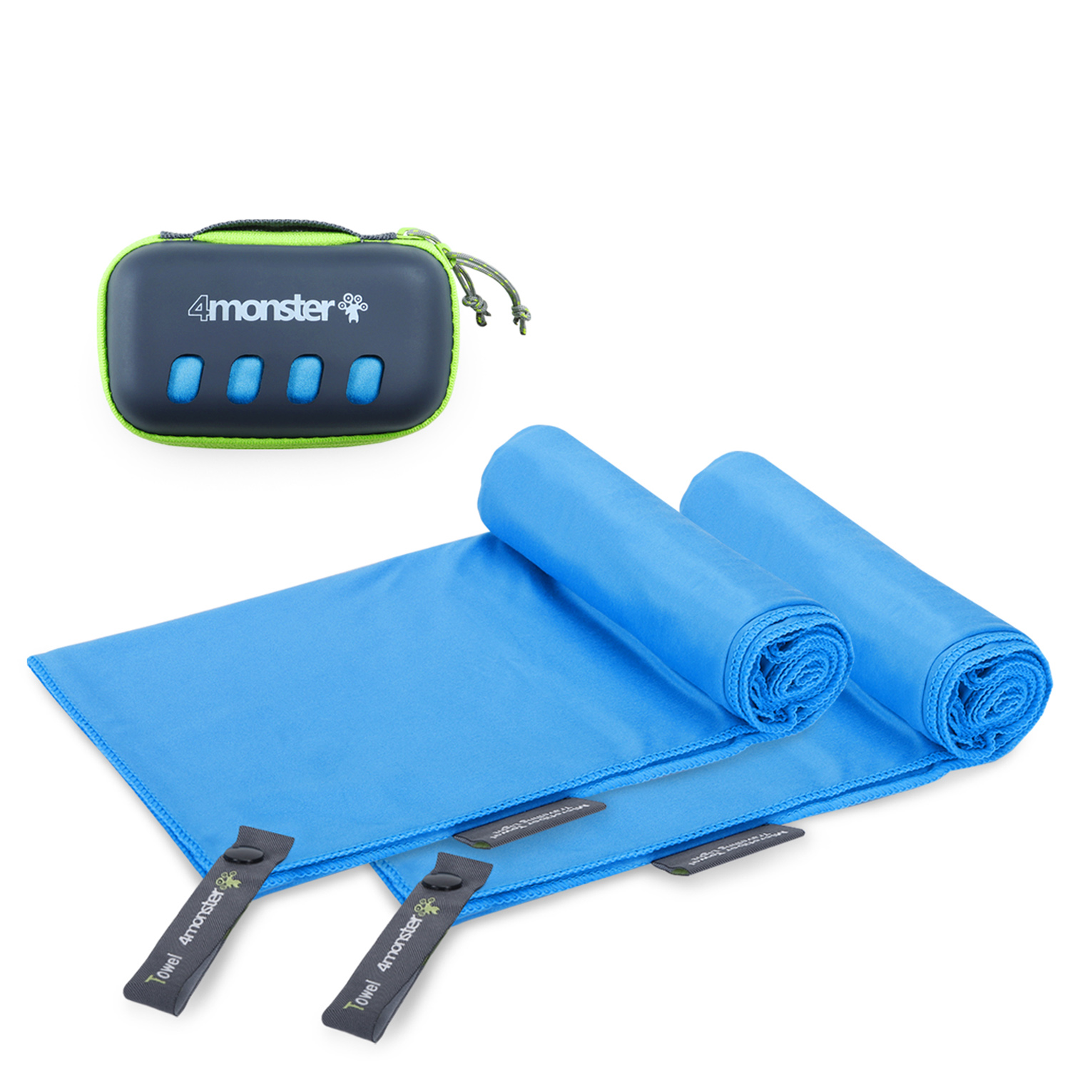 4몬스터 다용도 스포츠타월 스몰 2p + EVA 케이스 세트 22,770원