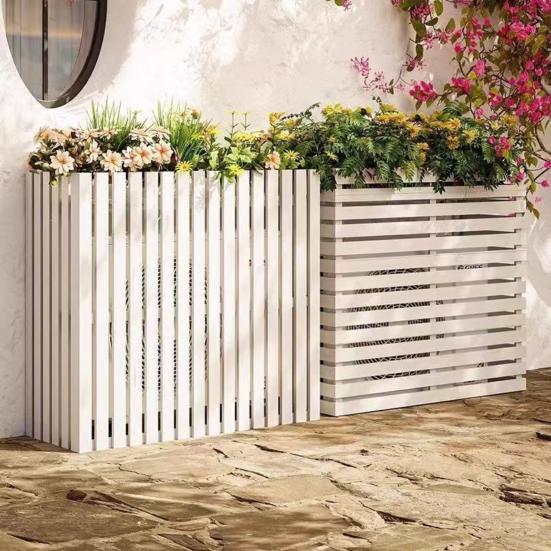 에어컨 실외기 커버 길이 뚜껑 야외 세로 나무 방수 선반 덮개 134,100원