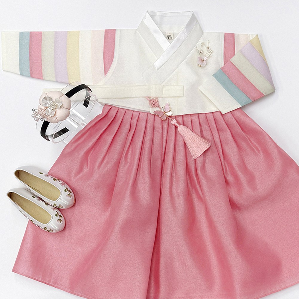 색동저고리 분홍치마 아동한복 고급 여아한복 (1호-12호) 어린이 돌잔치 아기 91,000원