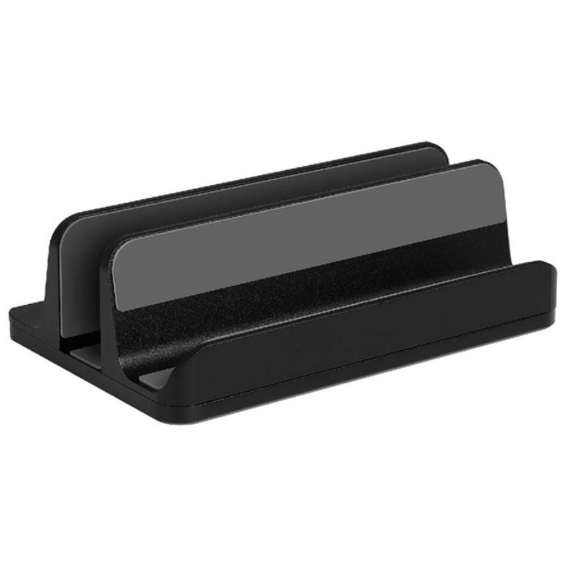 감성공장 버티컬 노트북 맥북 아이패드 태플릿 수직 거치대 스탠드 받침대 알루미늄 클램쉘, 2슬롯 블랙, 1개 19,900원