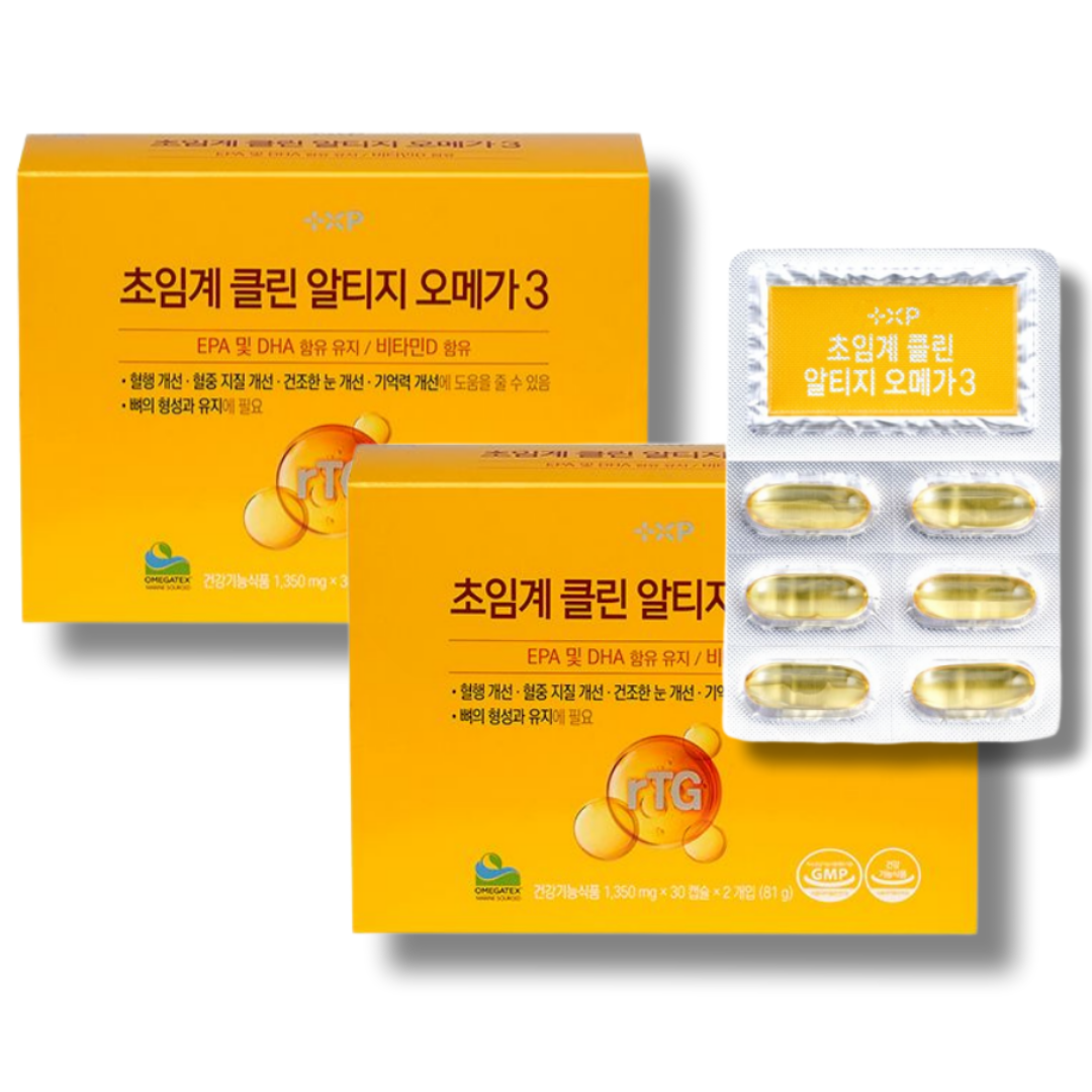 혈행개선, 건조한 눈 개선, 기억력 개선, 콜레스테롤 낮추는 혈중 지질 개선 초임계 알티지 rtg 오메가 3, 120정, 1개 90,000원