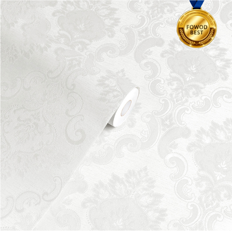 Fowod 셀프 도배 붙이는 접착식 벽지 시트지 벽지 자체 접착 방수 방습 곰팡이 방지 벽지 벽지, 흰색B 34,900원
