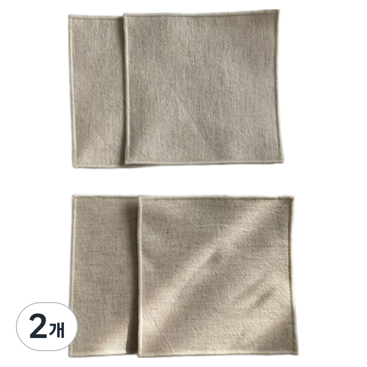 린넨방수 패브릭컵받침 코스터 무지방수 4p, 린넨방수코스터4p, 2개 19,180원