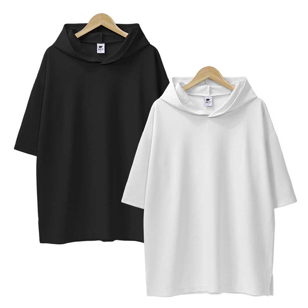 엠씨티 남녀공용 엠보 5부 후드 반팔티 2p 세트 H-130 27,900원