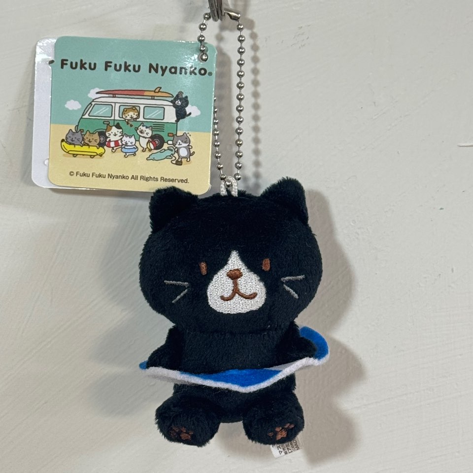 일본 직수입 후쿠후쿠 냥코 인형 키링  고양이 인형키링 우정키링 커플템 17,900원