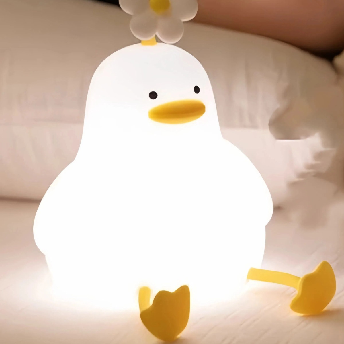 KBKXOZ 충전식 LED 무드 라이트 타이머 수면 라이트 센서 라이트 타이머 나이트 라이트 앰비언트 라이트 무드 라이트 생일 선물, 1 오리 새끼 무드 램프 12,900원