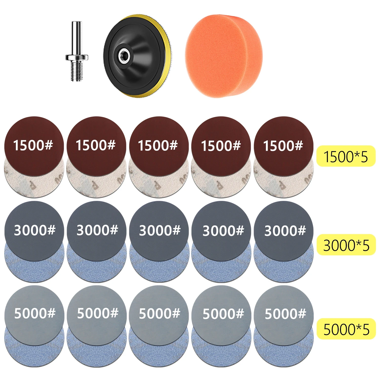 자동차 디 링 디스크 왁싱 스폰지 패드 키트 M10 드릴 어댑터 광택기 라이트 복원용 사포 11,900원