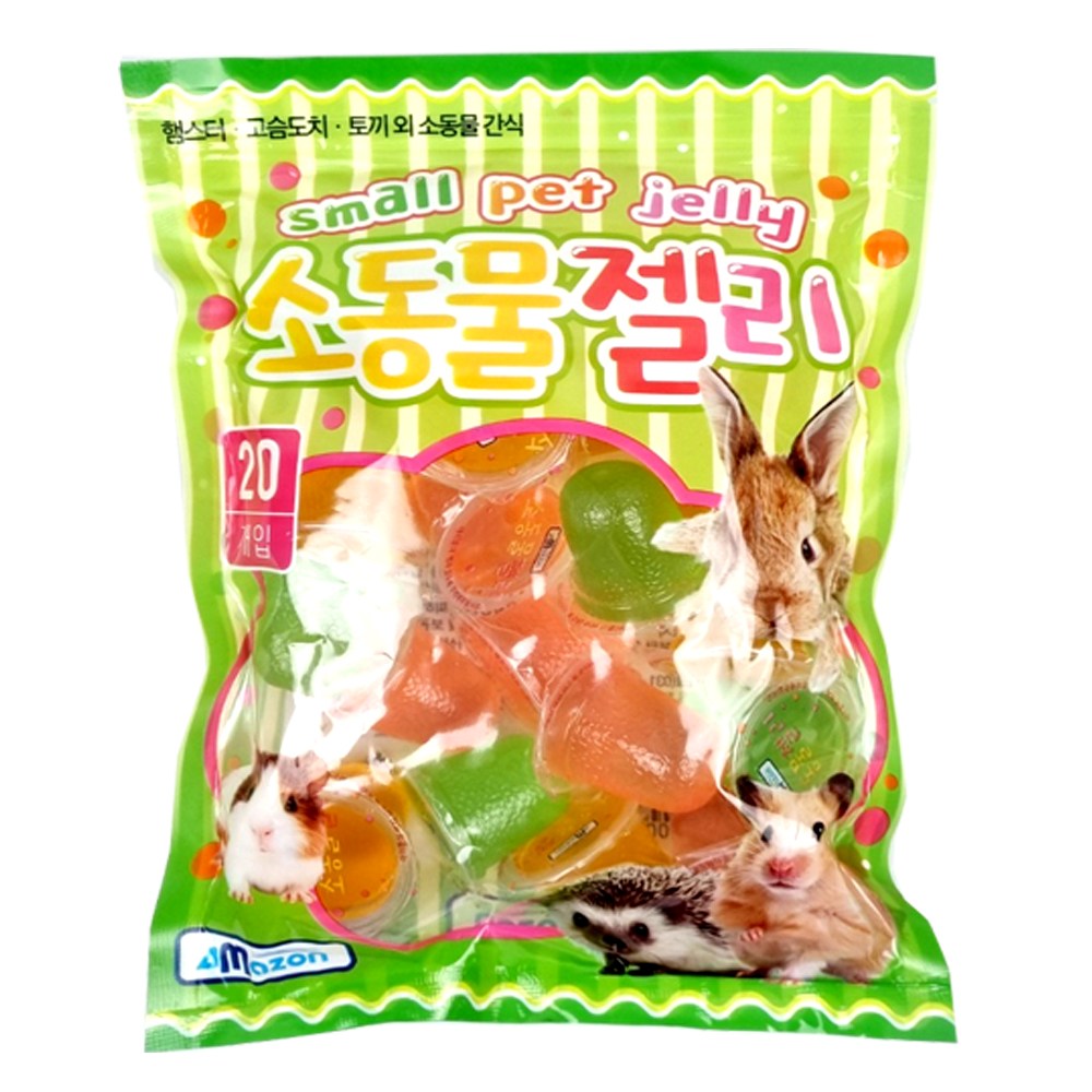 애니몰파크 아마존 소동물 젤리 간식 20P 햄스터 토끼 고슴도치 간식 먹이 사료, 320g, 1개 4,600원