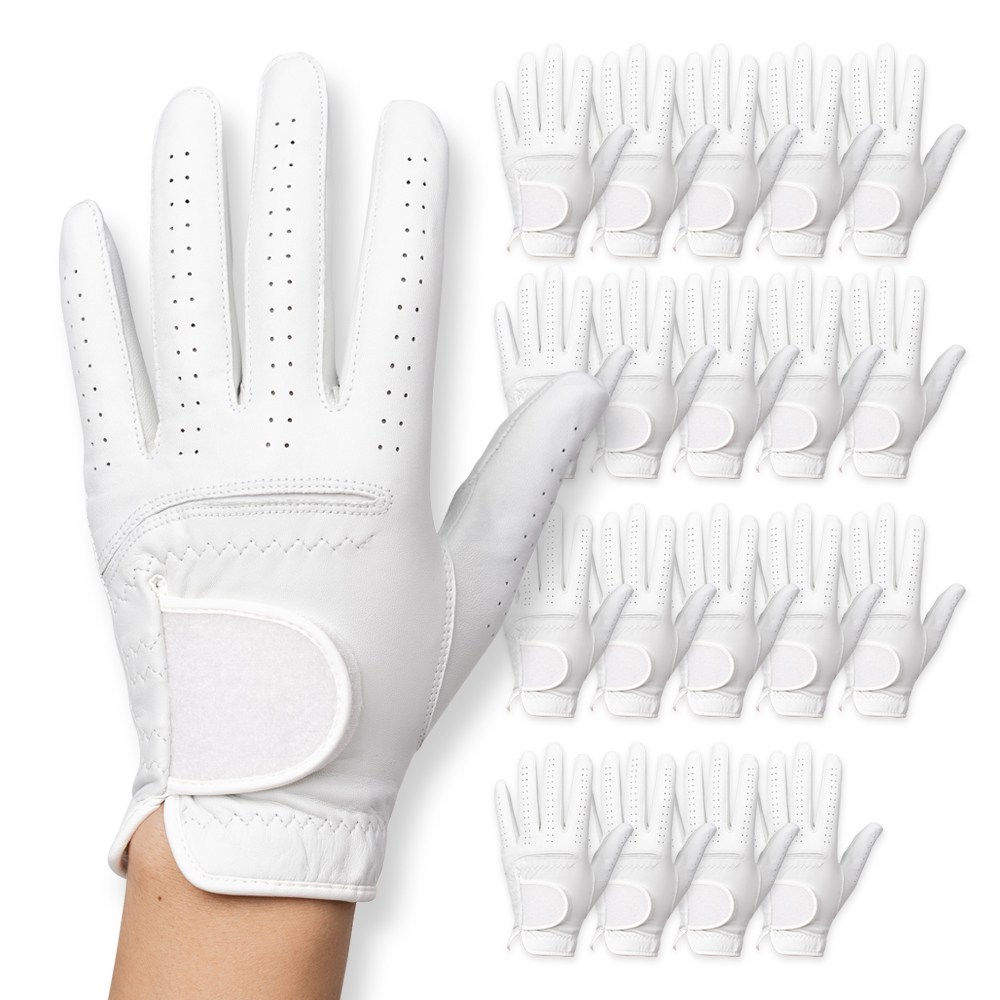 프리미엄 천연 양피 골프장갑 남성용 골프 장갑세트, 20개, 화이트 139,000원