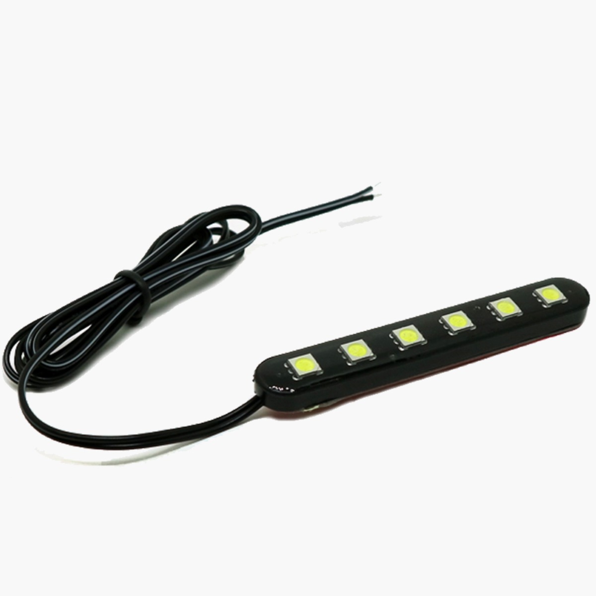 오토티엔 12V 오토바이 자동차 5050LED 싸이키 파박이 6구 스트로브LED 빨강 파랑 흰색, 흰색, 1개 3,180원
