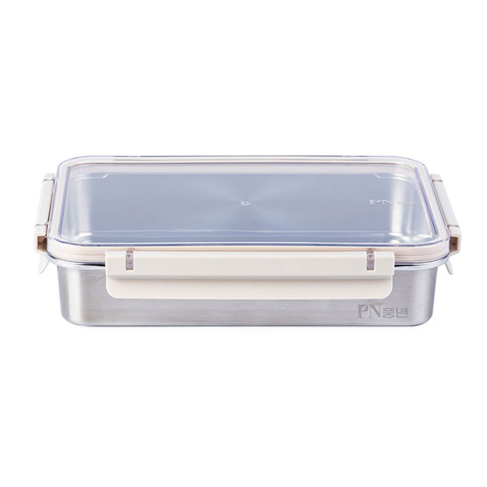 PN풍년 피엔락 스텐 직사각 밀폐용기 반찬통 2300ml 전자레인지 식기세척기 사용가능, 단일상품, 1개 37,100원