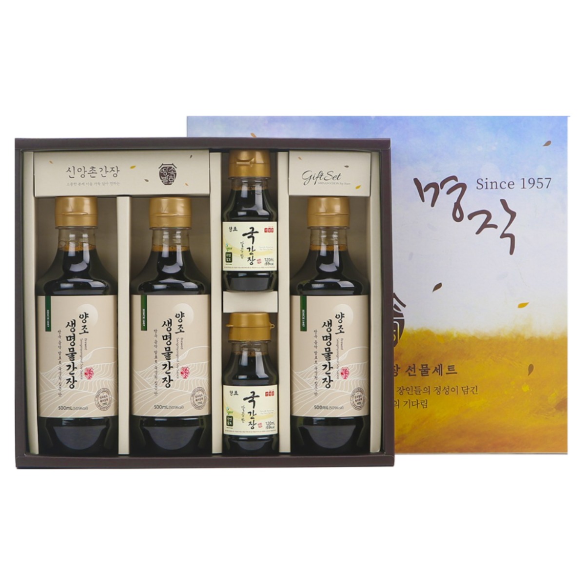 [신앙촌] 본사직영 양조간장 선물세트 땅속발효 4호 (쇼핑백증정), 1세트, 1.74L 46,700원