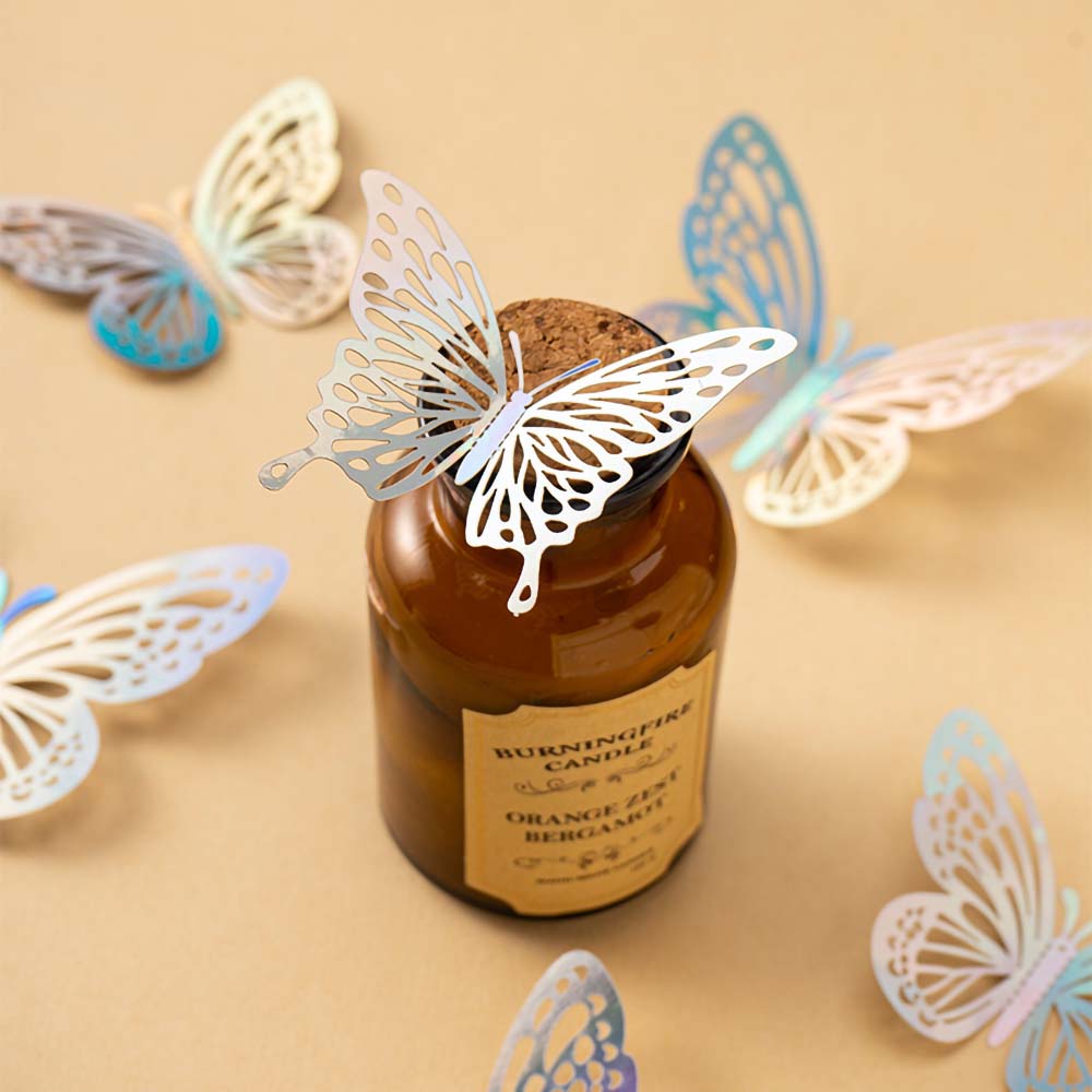 미즈코스 12p 메탈 입체 나비 포인트 스티커 3d 벽지 데코 아이방 벽장식, 실버 5,200원