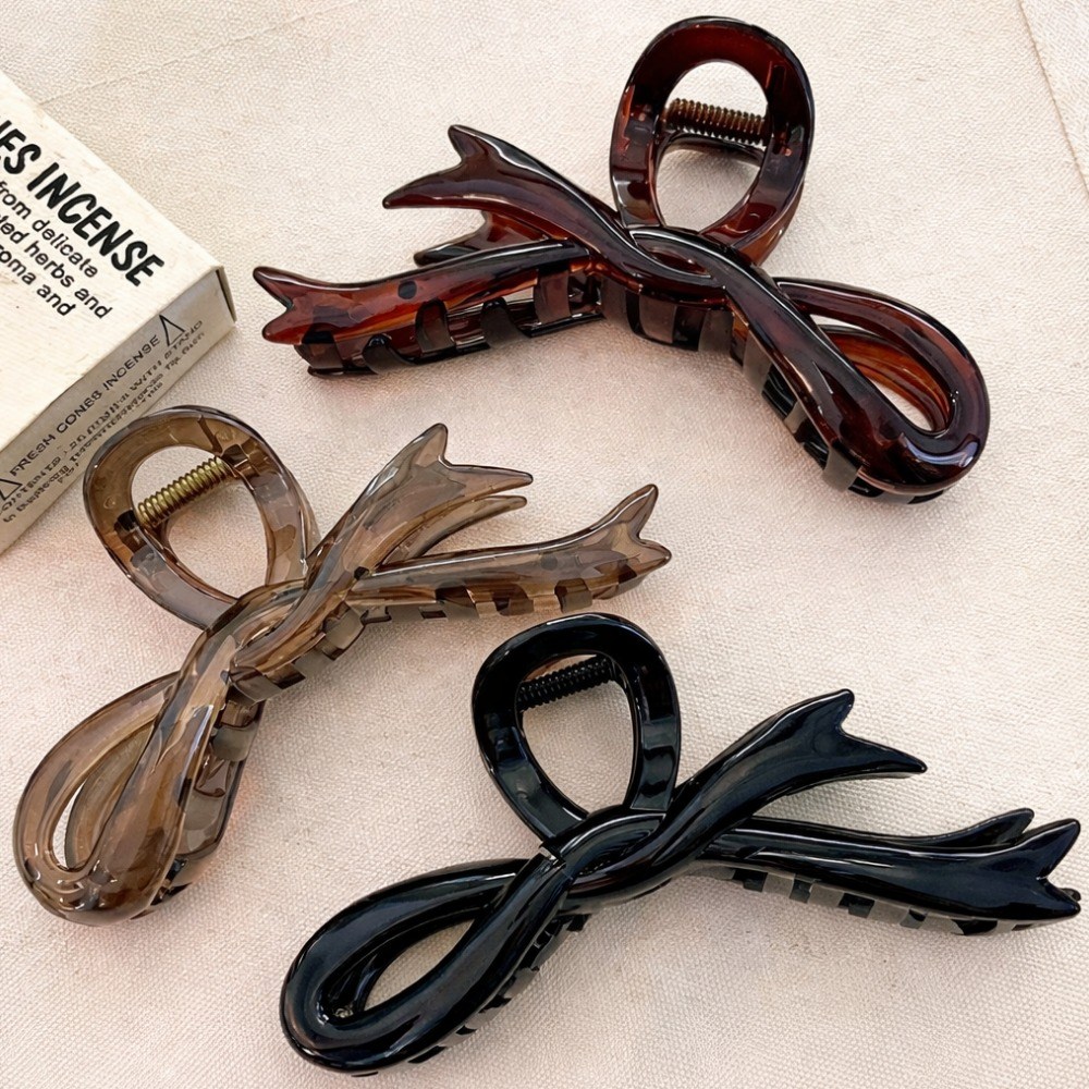 라토브 투명 꼬임 집게핀 13cm 3개 세트 올림머리 대형 10,000원