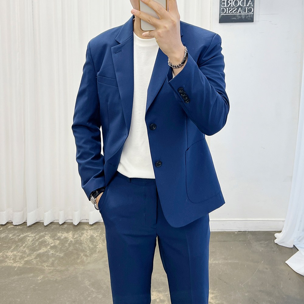 아도르클래식 남성용 텐즈 봄 여름 캐주얼 결혼식 빅사이즈 슬림핏 정장세트 102,000원