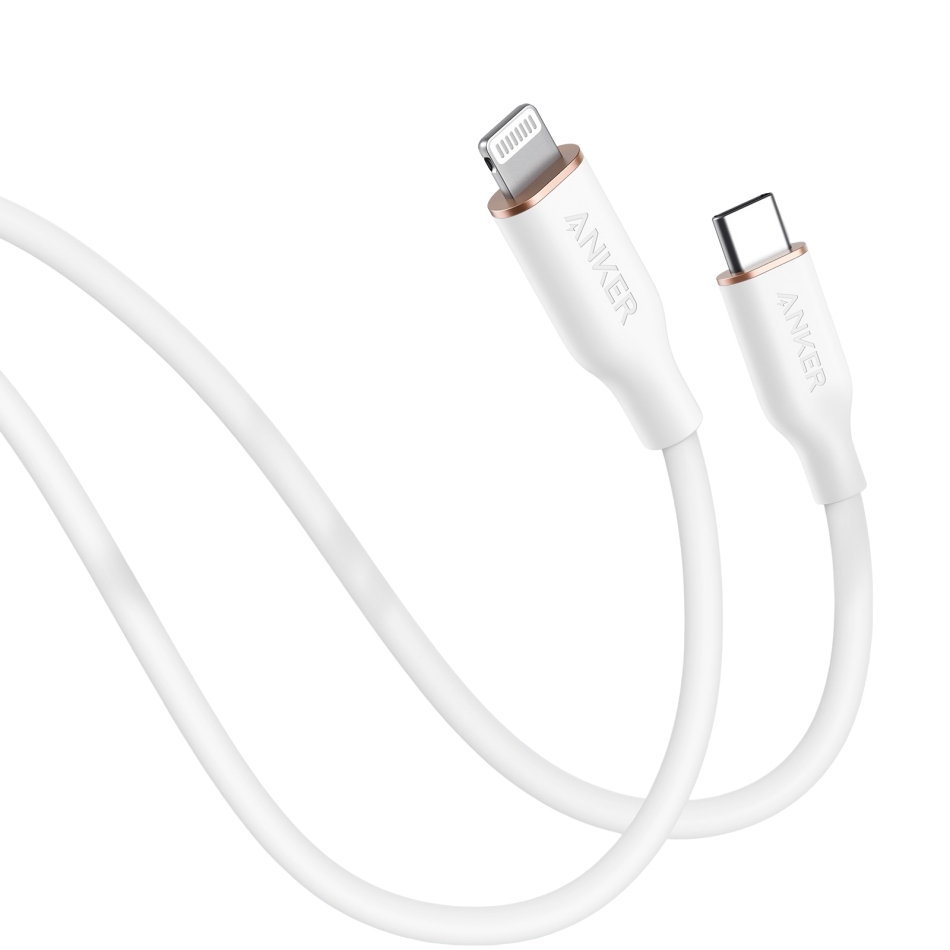 앤커 애플 Mfi인증 C to 라이트닝 고속충전 케이블 3세대 파워라인 플로우, 클라우드 화이트, 180cm, 1개 19,900원