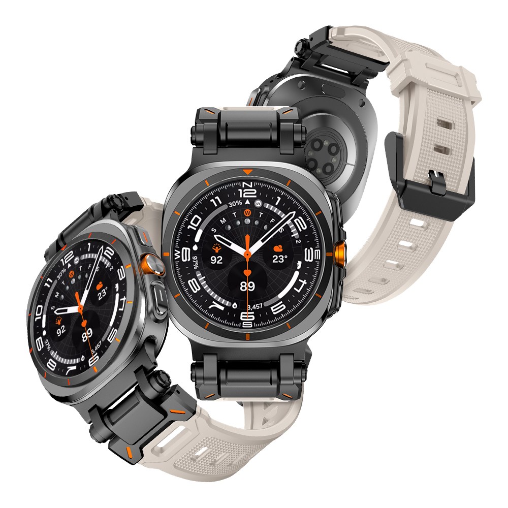 엔인원 갤럭시워치 울트라 실리콘 스트랩 익스플로러 디자인 시계줄 메탈 커넥터 일체형, 블랙+스타라이트 24,900원