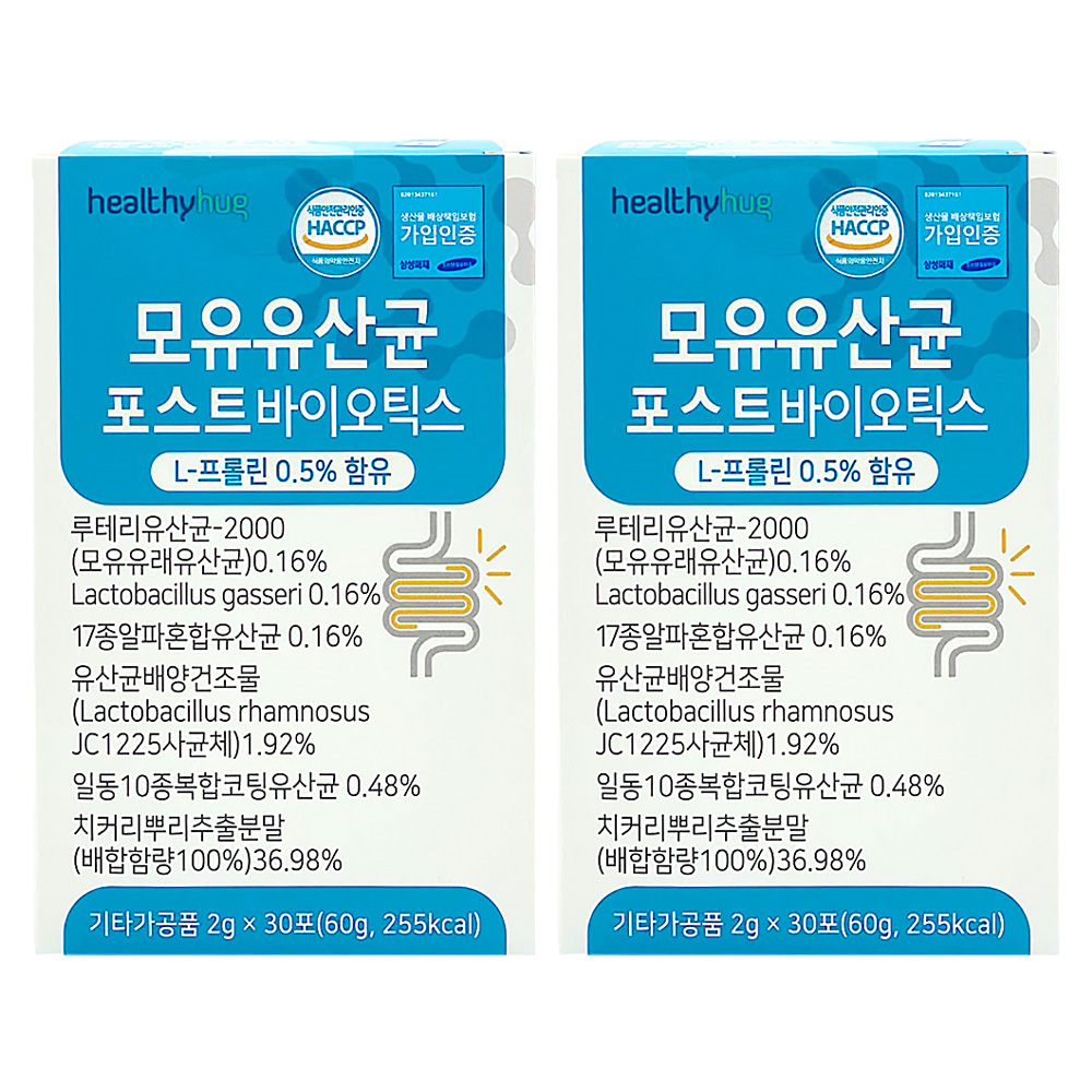 헬씨허그 모유유산균 포스트바이오틱스, 30정, 2개 11,300원