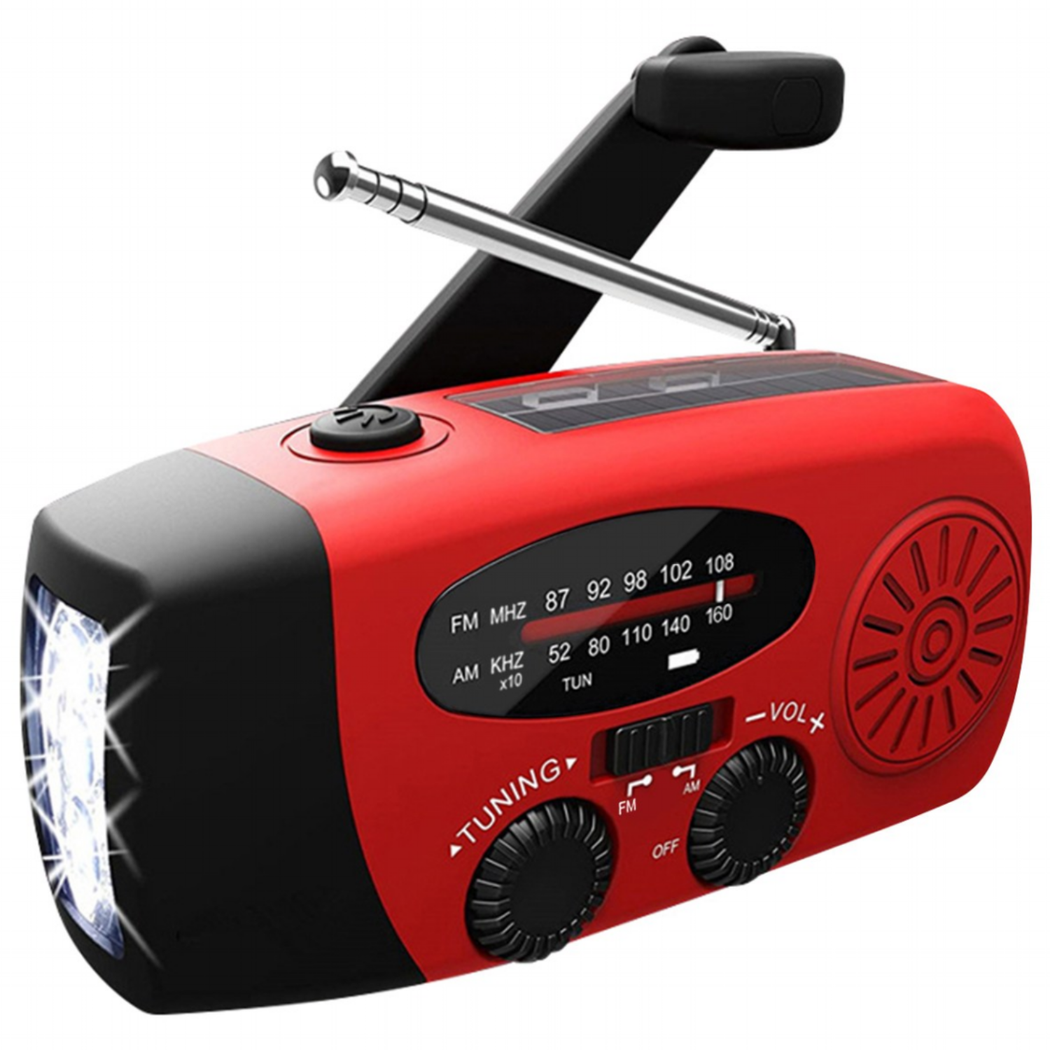 Hc 태양열 휴대용 재난방지 자가발전 크랭크 라디오 자가발전LED랜턴 보조배터리 충전, 레드, 크랭크라디오 24,800원