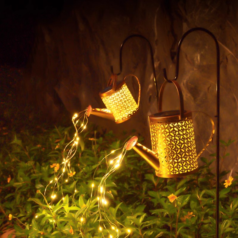 시하마 태양광 주전자 LED 등 물뿌리개 인테리어등 태양열 야외등 캠핑조명 캠핑 실외정원등, 웜화이트, 1개 28,250원