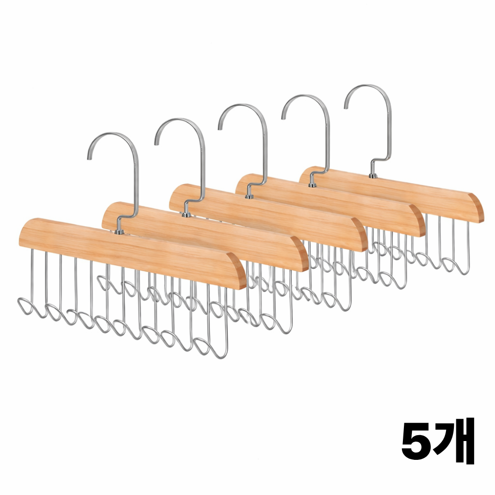 리브온 옷장 정리 만능 원목 다용도 후크 5개 4,990원