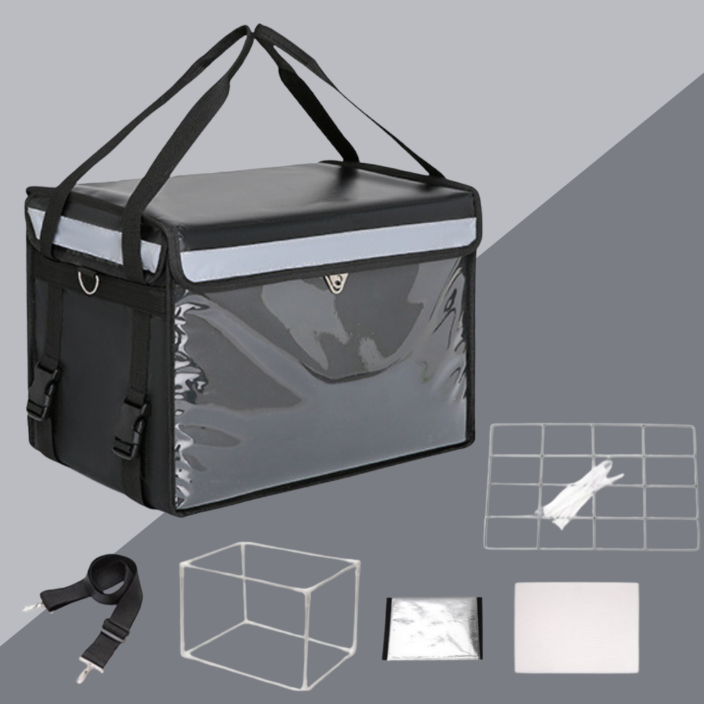 오유핏 2중 잠금 보온 보냉 배달가방 지지대 풀패키지, 블랙 34,560원