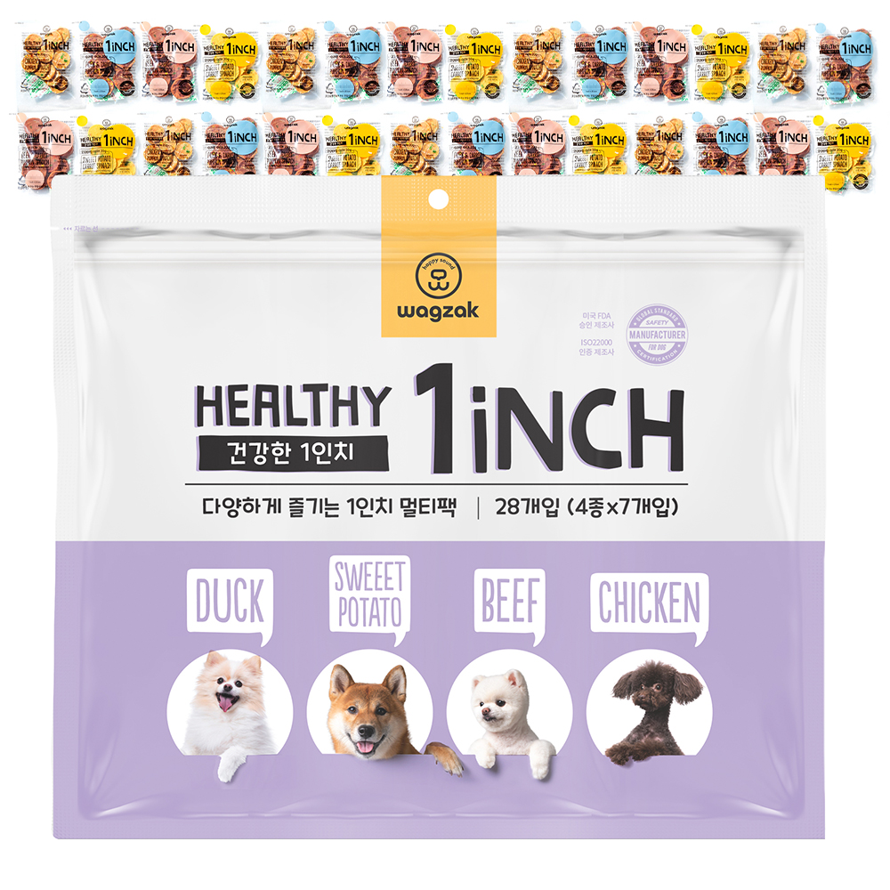 와그작 강아지 건강한 1인치 멀티팩 간식 28개입 26,000원