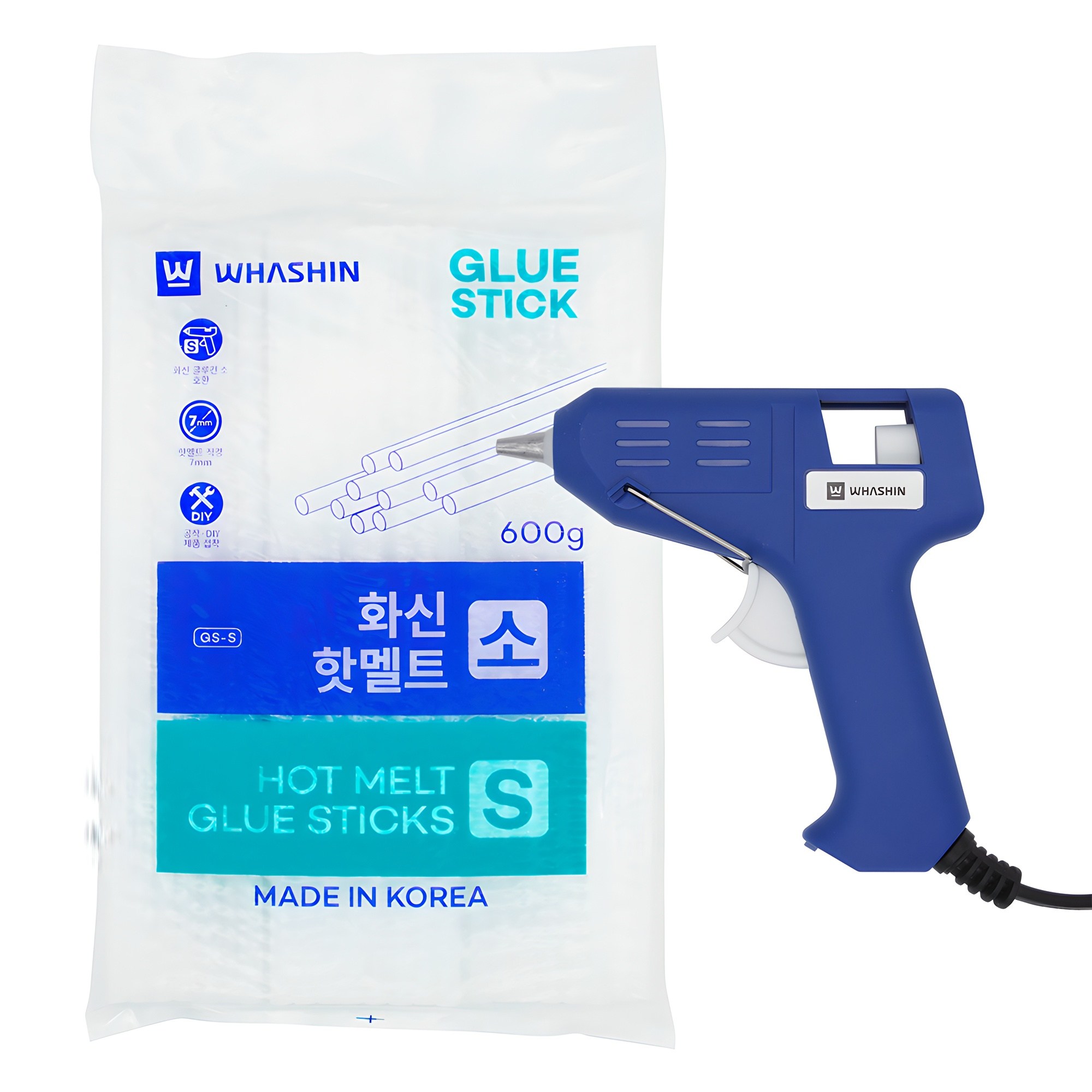 화신 글루건 소+핫멜트 소 7mm 13,400원