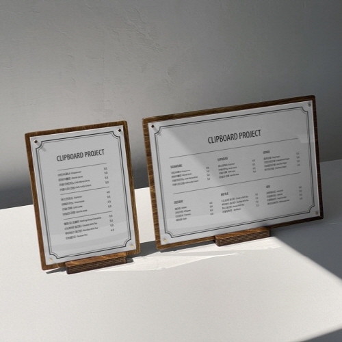 클립보드프로젝트랩 우드 자석메뉴판 아크릴커버 클립보드 카페메뉴판 A5 A4 33,450원