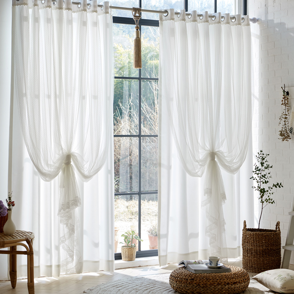 뷰하우스 스텔라 이중 레이스커튼 2p 52,580원