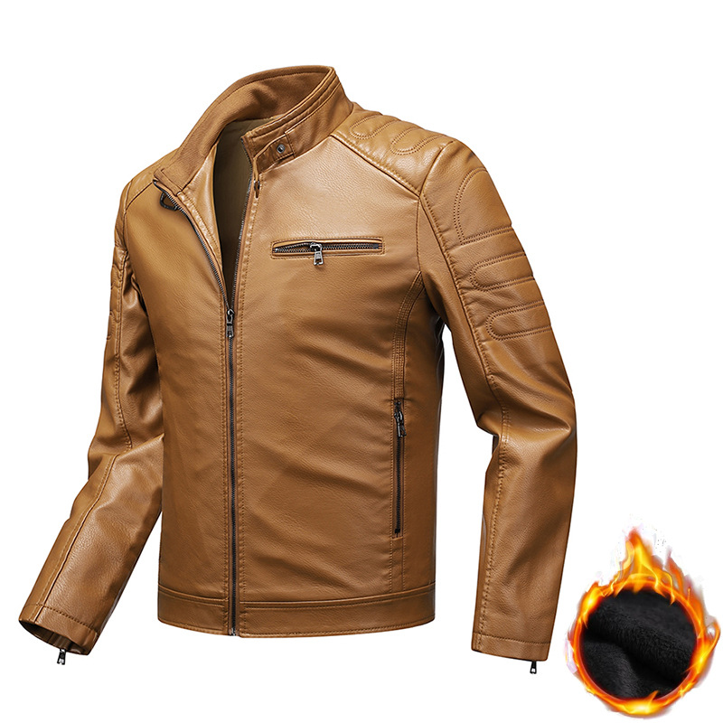 Rlefaph 남성 슬림핏 프리미엄 가죽자켓 무스탕 바이크의류 라이더 항공 빅사이즈 차이나카라 점퍼 57,800원