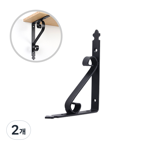 ZIO-BIZ 벽선반 브라켓 받침대 블랙 200mm / 선반대 까치발 선반지지대 선반브라켓 선반받침 선반고정 벽선반 브라켓 지지대 ㄱ자 꺽쇠 11,350원