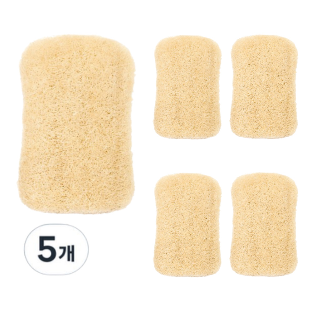 보니츠 부드러운 무표백 천연 수세미 친환경 제로웨이스트 4,980원