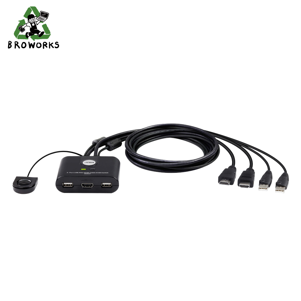 ATEN 에이텐 CS22HF 2포트 KVM 스위치 USB HDMI 케이블일체형 58,000원